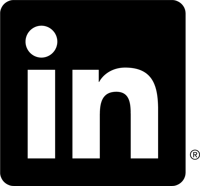 LinkedIn Logo in black